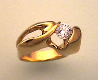 Splash 18K Yellow Gold Diamond Ring